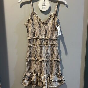 Snake print mini dress